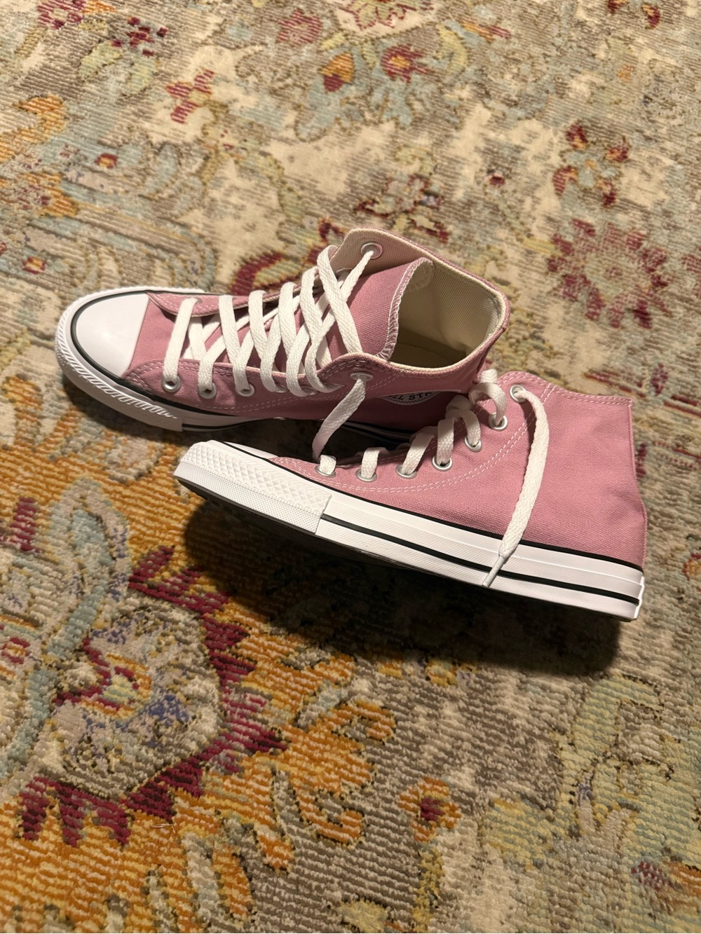 Pink High-Top Canvas Sneakers